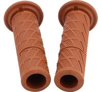 2pcs 22mm universelle moto vintage -poignées de guidon diagonale extrémité de la tige de poignée (jaune brun)