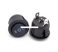 2PCS 23mm Round Rocker Switch Kit 2pin 3pin 4pin 6pin 10A/125V 6A/250V AC 2/3 Position SPDT DPDT ON-OFF-ON/ON-OFF NWPNLXEA(3pin on off on)