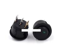 2PCS 23mm Round Rocker Switch Kit 2pin 3pin 4pin 6pin 10A/125V 6A/250V AC 2/3 Position SPDT DPDT ON-OFF-ON/ON-OFF NWPNLXEA(Round dc 24v green)