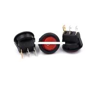2PCS 23mm Round Rocker Switch Kit 2pin 3pin 4pin 6pin 10A/125V 6A/250V AC 2/3 Position SPDT DPDT ON-OFF-ON/ON-OFF NWPNLXEA(3pin red square)
