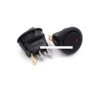 2PCS 23mm Round Rocker Switch Kit 2pin 3pin 4pin 6pin 10A/125V 6A/250V AC 2/3 Position SPDT DPDT ON-OFF-ON/ON-OFF NWPNLXEA(Dc 12v red square)