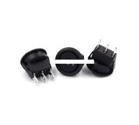 2PCS 23mm Round Rocker Switch Kit 2pin 3pin 4pin 6pin 10A/125V 6A/250V AC 2/3 Position SPDT DPDT ON-OFF-ON/ON-OFF NWPNLXEA(3pin square)