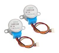 2PCS 24BYJ48 DC 5V Moteur pas à pas de réduction Micro Moteur réducteur 4 phases 5 fils 1/64 Rapport de réduction