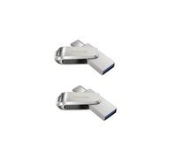 2PCS SanDisk 256Go Ultra Dual Drive Luxe USB Type-C jusqu'à 400MB/s avec connecteurs USB Type-C et USB Type-A G