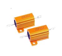 2PCS 25W RX24 Aluminum Power Metal Shell Case Wirewound Resistor 0.1~100K 1R 10R 100R 4.7K 5.1K 10K 15K 20K 22K 30K 50K 75K Ohm BIANMTSW(25W-0.62 Ohm)