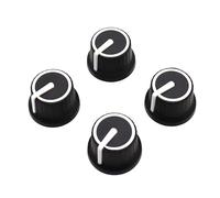 2pcs 25x25.5mm half shaft 6mm black and white rubber potentiometer Rotary encoder Volume switch knob