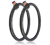2PCS 26/27x1.75 inch Bike Tires 26/27 1.75 inch Mountain Bicycle Tires, Replacement Standard Bike Tires with Puncture Protection for Road/Hybrid/Trike Bikes(27 * 1.75")