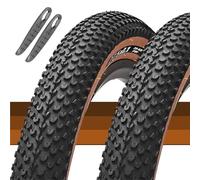 2PCS 27.5x2.1 Pneu VTT Léger, Anti-Éclatement, Résistant aux Crevaisons | 27.5 2.1 Bande de Roulement à Crampons Tubeless Ready for Vélo | Protection de Paroi Latérale Pliable 60 TPI