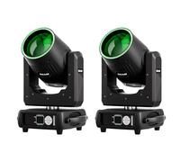 2PCS 295W Beam Lyre LED, Angle de Faisceau 2,3° Mise au Point Électronique 14+1 Motifs 13+1 Couleurs 48-Prismes Effet d'Atomisation pour Scène Club DJ Mariage Fête Noël