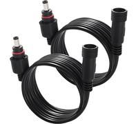 2pcs 2m 5.5x2.1mm IP67 Waterproof DC Power Extension Cords,12V 24V Male Female Power Extension Cable DC 22AWG for Solar Garden Lights