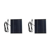 2pcs 2W 12V Solar Panel with Type-C Port Solar Charger Portable Panel Charger for Rechargeable Battery Camera