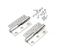 2Pcs 3"/76mm Paumelle de Porte Charnière de Porte Acier Inoxydable Avec vis en acier inox Roulement à billes - DIN droite