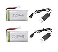 2PCS 3.7V 1200mah Batterie au Lithium & 2PCS Câble de Charge USB pour SYMA X5S X5SC X5SW X5SW-1 Photographie Aérienne Quadrirotor Télécommande Batterie