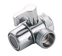 2pcs 3 voies de douche de douche composante de soupape de divertisseur, adaptateur de pomme de douche pour le bras de douche monté pour évier robinet séparateur de douche vanne (alliage de zinc)