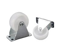 2Pcs 30-15KG Load Swivel Casters Furniture Wheel Castor PP Nylon Roller Wheels 1.6 Inch 1.4 Inch1 Inch Platform Trolley Chair Casters(1.65 Inch)
