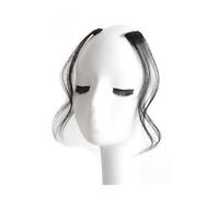 2PCS 30-35CM Long Side Air Bangs, Natural Curly Clip in Bangs Front Side Bangs for Women Daily Use Fake Fringe Clip in Hair Extensions Accessories Hair Extensions(Natural black,30cm)