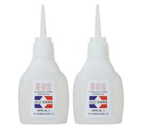 2pcs 30g 502 Super Glue Adhésif instantané, étanche à séchage rapide pour les réparations en métal, en verre, en plastique, en cuir, en bois et bricolage