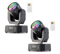 2PCS 30W Lyre LED Avec Télécommande，DMX512 RGW Effets lumineux,5 Modes d'éclairage Mini Jeux de lumiere DJ Aux DJ, fêtes et l'éclairage