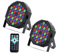 2PCS 36 Par LED Projecteurs, Eclairage de Scène Digital Multiplex512 LED RGB DJ Lampe de Scène avec Télécommande 7 Modes d'éclairage pour DJ Disco Fête Étape Bar Club Halloween Mariage Noël