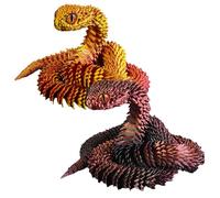 2PCS 3D Primed Snake Toy PLA Simulation Jouet Snake avec Joints Actives Animaux ÉDUCATIONS DIVRANTS Animaux 3D pour LA Table DE LA Maison DÉCOR DE Change CHECTOP |. imprimés