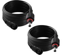 2pcs 3m 5.5x2.1mm IP67 Waterproof DC Power Extension Cords,12V 24V Male Female Power Extension Cable DC 22AWG for Solar Garden Lights