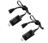 2PCS 3S 11.1V 2A Câble de Charge Rapide USB pour Voitures RC, Drones, modèles de Voitures, Bateaux Pistolet à air comprimé Chargeur de Batterie avec Protection Contre Les surcharges Protection