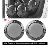 2pcs 4" Voiture Métal Brillant Audio Haut-parleur Couverture Maille Grille Klaxon Guarde