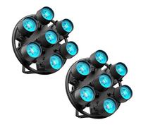 2PCS 420W Projecteur à Effet Lumineux COB + RGB avec Maître/Esclave 3/5/8/21/23 CH, Idéal pour Les Banquets Photographie Les Discothèques Les Mariages et Autres éclairages de Scène de Grande Taille