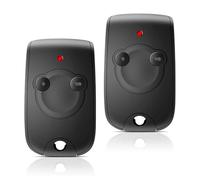 2PCS 433,42MHz Télécommande Portail Remplacement pour SOM-1841026C,2 Canaux Télécommande Bip Portail Compatible avec SOMfy-RTS (Piles Supplémentaires Incluses)