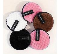2PCS/4PCS/8PCS/10PCS Éponge à maquillage à base d'eau avec motif de treillis d'ananas, éponge à poudre ronde lavable et réversible pour le nettoyage, tampon démaquillant 2 pièces,10 pièces,8 pièces,4 