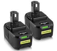 2pcs 5,5Ah Remplacement pour Ryobi Batterie 18V RB18L50 P108 RB18L40 RB18L25 RB18L15 RB18L13 P107 P122 P104 P105 P102 P103 avec Indicateur LED