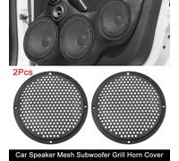2pcs 5" Voiture Plastique Audio Haut-parleur Couverture Maille Grille Klaxon Protection Noir