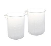 2pcs 50ml Laboratoire Plastique Liquide Doseur Verre Transparent