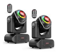 2PCS 50W Lyre LED Lumières de scène Tête Mobile 8 Couleurs 7 Gobos Eclairage de scène Lumineux Disco avec télécommande Pour Disco KTV Party bar Club mariage Festivals