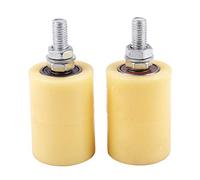 2PCS 50X70Mm PP en Acier Plat Roulement une Rouleaux Roue de Guidage 6201 Vis pour Porte Coulissante éLectrique