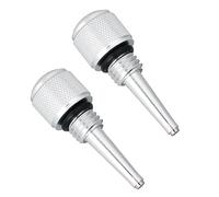 2pcs 55201 Jauge d'Huile Magnétique pour Générateurs à Onduleur, Argent Aluminium Remplacement de Ölpeilstab Magnétique avec Anneaux en Caoutchouc Compatible avec Wen/Predator/Yamaha