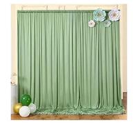 2pcs 5x8/10ft Wrinkle White Satin Backdrop Curtains for Wedding Birthday Parties Photography Background Decor Mariage fête Fond Rideau(2 Panels Green,150x300cm(5x10FT))