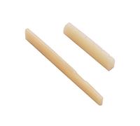 2pcs 6 Chaînes Guitare Acoustique Bone Bridge et Noix Real Bone Guitar Nut Saddle Fine Accessoires Résonance Améliorée (Os de chameau)