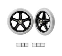 2Pcs 6 Inch Solid Wheelchair Replacement Wheels Rubber Material for Walkers, Rollators, Wheelchairs Accessories