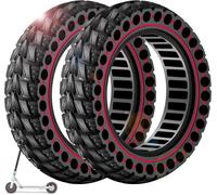 2pcs 60/70-6.5 Pneu Plein Pour Trotinette Electrique,10x2.5 Pouces Roue,10x2.50-6.5 Pneus Pour Ninebot Max G2/G30/G30d/G30e/G30e/G30lp/G30d Ii/G30 Max (Rouge)