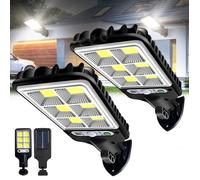 2PCS 600W LED Projecteur Solaire Détecteur de Mouvement Sécurité Wall Street Yard Lampe Extérieure multicolore APPLIQUE EXTERIEURE