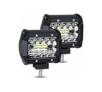 2PCS 60W Projecteur Phare de Travail LED, Projecteur Flood Combo Feu de Brouillard Lampe Conduite, LED Phare Longue Portée de