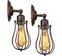 2pcs 60W Vintage Industrial Loft Rustic Applique murale fixations Porch Bar Lampe