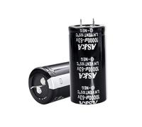 2Pcs 63V 10000UF Snap in Aluminum Electrolytic Capacitor 30x60mm(1.2 * .36inch) for Power Amplifier and Filter, Through Hole compatiable to Car Capacitance Meters