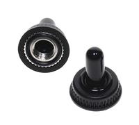 2Pcs 6mm Switches Miniature Toggle Switch Single Pole Double Throw Mini Waterproof Cap Micro Electronic Gadgets ON-OFF-ON 6A ESSEIEIE(Waterproof Cap)