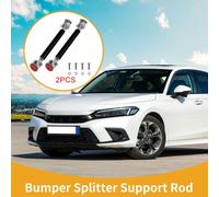 2pcs 7,5 cm/2,95 pouces Barres support sšŠparateur lššvre avant et arriššre voiture ršŠglables Tiges support sšŠparateur lššvre pare-chocs en aluminium alliage noir Pas trous per?age