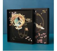 2pcs 7 avec boîte Marque-page En Métal Creux Rétro, Style Chinois Créatif, Art Beauté, Fournitures Pour Ensei