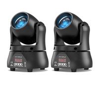 2PCS 70W Beam Lyre LED Lumière de Scène Tête Mobile, Lumière Disco LED RGBW DMX512 Jeu de Lumière Soirée Commande Vocale Lumière de fête pour Club Bar Halloween DJ