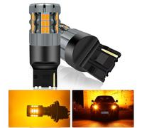 2Pcs 7440 Ampoule LED Ambre, 7440A 7441 7440NA WY21W T20 Ampoule Clignotants Sans erreur CANBUS Anti Hyper Flash Ampoule de remplacement pour voiture Ampoule Ambre Super Lumineuse 30-SMD 25W 4000LM