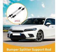 2pcs 75mm/2.95in Support de SšŠparateur de Voiture Tiges de Support RšŠglables Avant Arriššre Lššvre de Pare-chocs Diviseur Tige de Soutien Barres en Alliage d'Aluminium Ton Argent